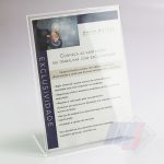 Display L em Acrílico para mesa (Porta-folha) - A4