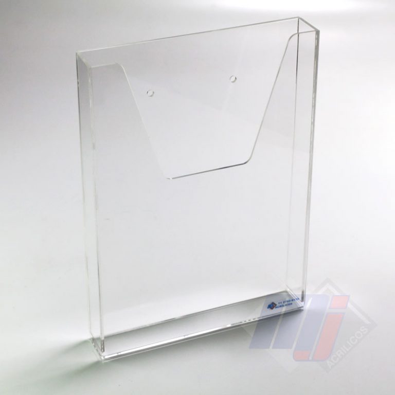 Porta folha a4 display de parede em acr lico mj acr licos